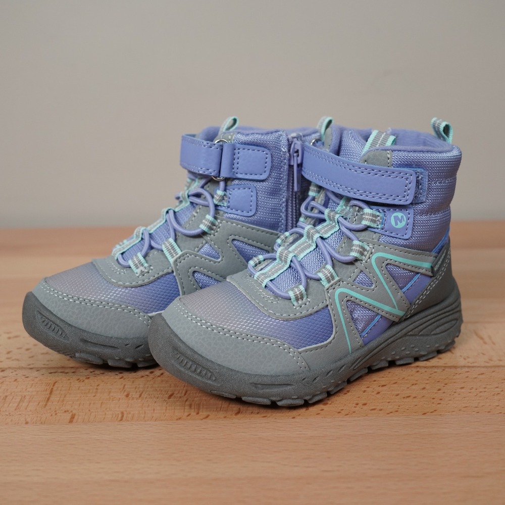 Merrell Boots Kids 11 Purple Polar Trekker Waterproof Weather Ready MK167859